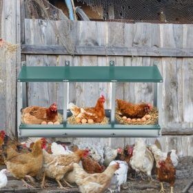 Metal Nesting Boxes for Chicken,3 Compartment Nesting Box,Galvanized steel Nesting Boxes for Hens, Easy to Assemble