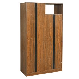 Modern 2 IN 1 Wood Bookshelf Cat House, Cat Tree Display Case with Storage, Cat Litter Box Enclosure Climbing Shelf - BROWN