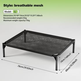 The Bi-material Pet Bed Is Of Your Choice,The Detachable Design Of The Oxford Cloth And Breathable Mesh Pet Bed Combines The Characteristics Of B (Option: WB  L)