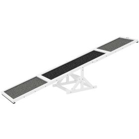 Wooden Dog Agility Seesaw for Training and Exercise, Weather Resistant, 83" L x 16" W x 14" H, White (Option: White-970x450x150 mm)