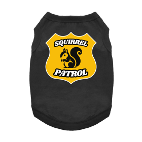 Squirrel Patrol Dog Shirt (Color: Jet Black, size: small)